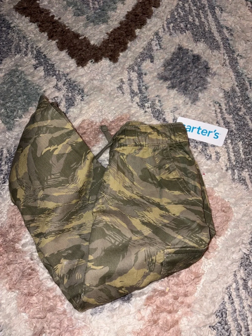 Carter's Olive Camo Jogger Pants for Kids
